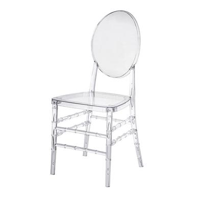 China Round Back Wedding Acrylic Resin Clear Transparent Napoleon Chair Cooling Cheap Event for sale