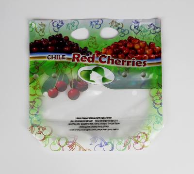 China Resealable Security Bag Grape Vent Holes Stand Up Pouch Fruit Packaging Pouch for sale