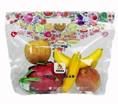 China Hot Selling Safety Grape Anti-Fog Transparent Handle Safety Fruit Packaging Vegetable Bag for sale