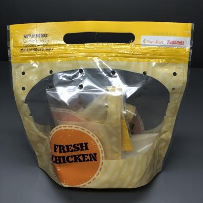 China Bopp Cpp Disposable Roast Chicken Plastic Bags Custom Food Bags Fried Chicken Bag for sale