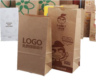 China Disposable Wholesale Custom Kraft Paper Bag Gift Bag Waterpoof Graseproof Pouch Bags for sale