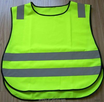 China pullover child high visibility reflective vest with elastic on both side S-XL for sale