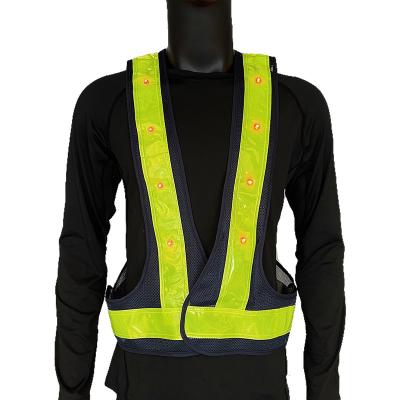 China LED FLASH Led Lighted Safety Vest/Road Safety Reflective Led Vest/Safety Flashing Led Vest for sale