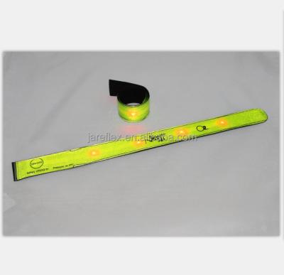 China High Visible PVC LED Reflective Slap Wrap Wrap /led Armband /led Snap Strip for sale