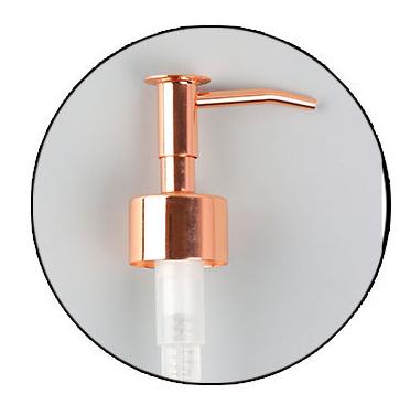 China Non Spill Customization Rose Gold 304 Stainless Steel Metal Lotion Pump Shampoo Lotion Soap Dispenser Pump for sale