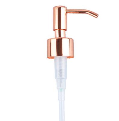 China Non Spill Wholesale Rose Gold Metal Soap Pump For Cosmetics Lotion Bottle for sale