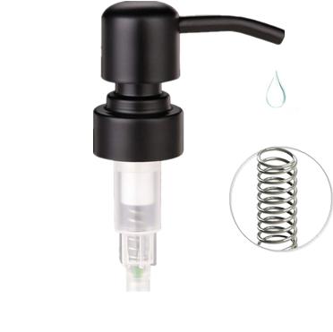 China Non Spill Matte Black 304 Stainless Steel Liquid Soap Dispenser Pump Hand Soap Pump for sale