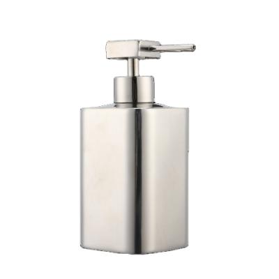 China Lightweight Polishing Foam Soap Dispenser 304 Stainless Steel Square 500ML Liquid Soap Dispenser Bottles Wholesale for sale