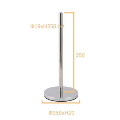 China Wholesale Zero Stainless Steel Silver Brushed Vertical Standing Kitchen Paper Towel Rack for sale