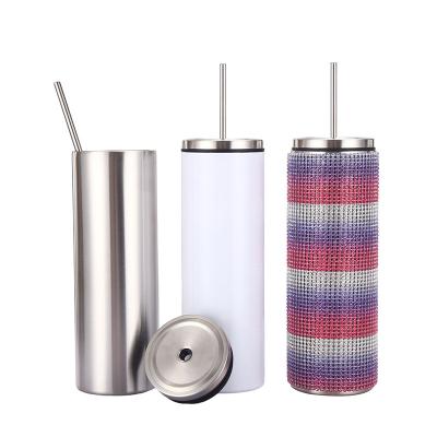 China 20oz Sustainable Custom Lean Tumbler Stainless Steel Vacuum Insulated Metal Tumbler With Lid And Straw for sale