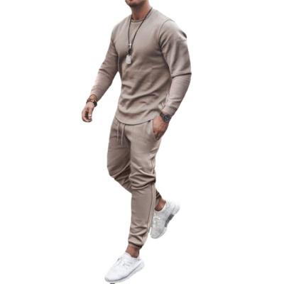 China Breathable Mens Sets Drops Sports Suit Teams 2 Piece Long Sleeve T-Shirts Jogger Pants Stylish Casual Sweatsuit Set Logo Custom for sale