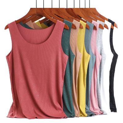 China Breathable Customized Hemp Tencel Womens Clothing T-shirt Casual Tank Tops Sleeveless Vest Women for sale