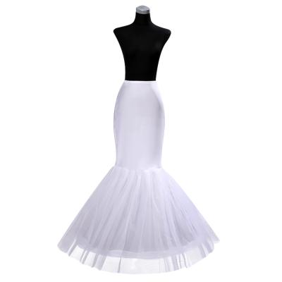 China Wholesale Custom Made Mermaid Petticoat For Bride Wedding Dress Petticoat White Elastic High Quality Skirt for sale