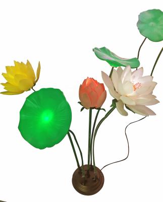 China Lotus Light For The Outdoor Decoration, Garden And Park Dynamic Artificial Lotus Lighting With Blooming Lotus for sale