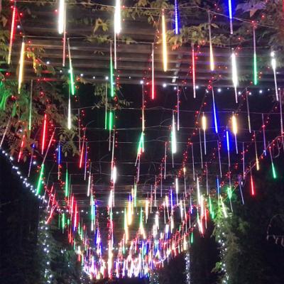 China Waterproof Outdoor Decorative Meteor Shower 50cm Rain Drop LED Meteor Rain Lights 10 Icicle Tubes String Lights for sale