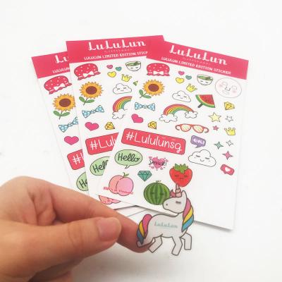 China Sticker Customized Waterproof Cute Adorable Cartoon Kiss Cut Adhesive Sticker Gold Foil Sticker Sheet for sale