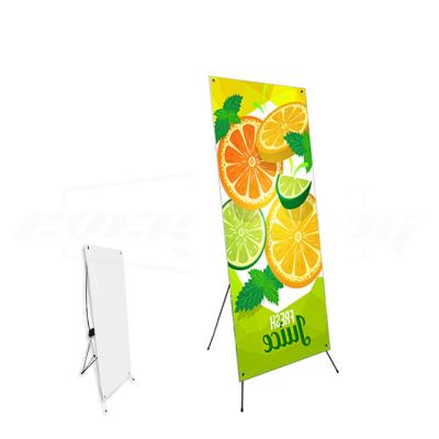 China Commercial Wholesale High Quality Cheap Customized PVC Vinyl X Display Stand Pull Banner Racks For Promotion Business Information for sale