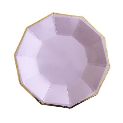 China Wholesale Price 9 Inch 23cm Tray Food Grade Paper Decagon Paper 8pcs Disposable Food Grade Paper for sale