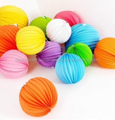 China China YIWU Solid Color Balloon Lanterns Accordion LAMPIONS WEDDING NAUTICAL DECOR HANGING SUPPLIES Wholesale 20cm for sale