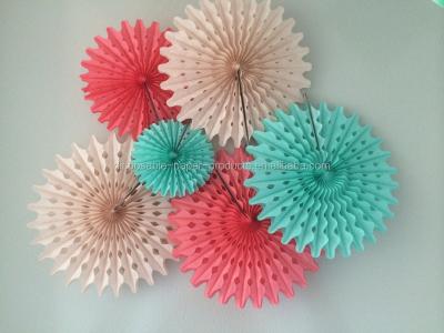 China Tissue Paper Fans Decorations Tissue Wallpaper Hanging - 5 Pom Wheels Decor Dessert Cocktail Hour - Baby Mobile - Accordion Paper Honeycomb Decorations for sale