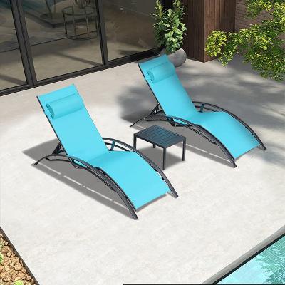 China Design Adjustable Back Patio Sling Beach Sofa Furniture Outdoor Chair Sun Summer for sale