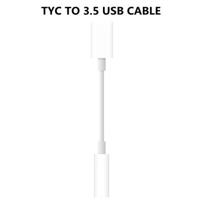 China Hot Seller Mobile Phone Digital White Color Type C To 3.5 Mm Type-C Audio Jack Earphone Usb Adapter Cable For Mobile Phone for sale