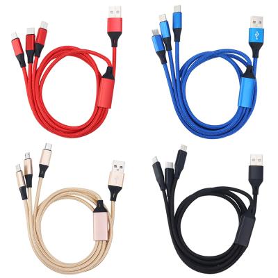 China Multi Function Data Cable 2021 New Factory Price Dual 3 In 1 Multi Function Fast Charging Data Cable High Quality Adapter Cable Usb For Iphone for sale