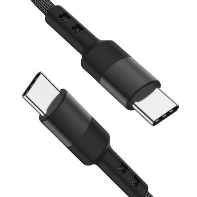 China 60W Amazon Hot Selling Product 1M TYPE C to C Data Fast Charging Braided Cable for Mobile Phone Charging for sale