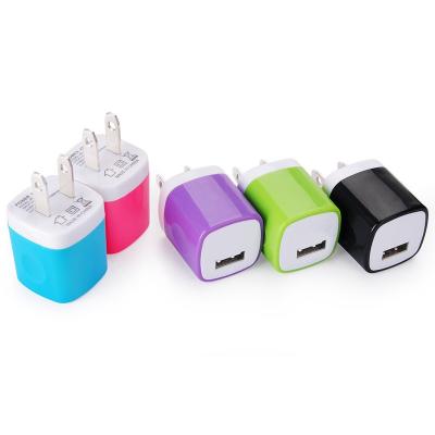 China Hot Selling USB Wall Charger USB Phone Charger Adapter 5V/1A USA Plug Wall Charger Charging Pad For iPhone for sale