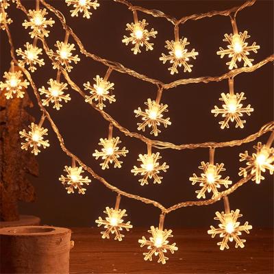 China Hot Sale 1.5M Star Shaped LED Battery Operated Light Fairy String Lights Snowflake Christmas Decoration for Christmas New Year Decor for sale