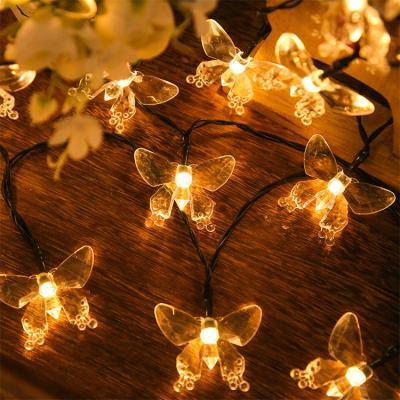 China LED Lights Hot Sale Outdoor Christmas Decoration Light Multi Color Lawn Dragonfly Garden Solar Led Lights Artificial Butterfly for sale