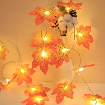 China Hot Sale 2M 3M LED Autumn Maple Leaf Shaped Fairy String Lights Christmas Decoration Light for Thanksgiving Celebration Party for sale