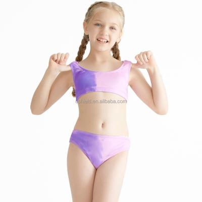 China OEM ODM Children Swimwear Girls Breathable Bikini Teen Beach Short Swimming Suit For Kids Color Changing New Kids Girls Swimwear for sale