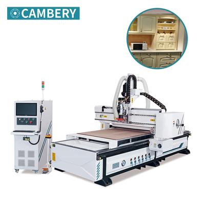 China Hotels ATC Automatic Loading And Unloading Nesting CNC Router Machine For Wood Furniture Production for sale