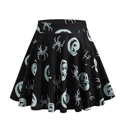 China sk0314# Latest Design Chiristmas Breathable Women Skirt Basic Soft Stretch Women Pleated Skirt Ladies Mini Flare Skater Skirt for sale