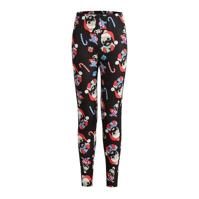 China 21266 New Design Women's Tall High Good Fitness Legging Comfortable Fashion Full Size Christmas Woman Anti-Static Printed Leggings for sale