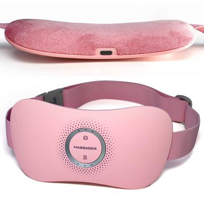 China Hot Compress Adjustable Vibration Belly Heat Heating Palace Belt Hot Electric Vibrating Adominal Massage Menstrual Belt for sale