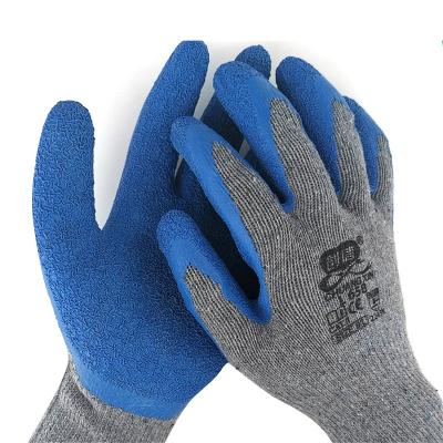 China Direct Selling Anti Smash Excellent Grip Flexible Breathable Water Proof Latex Safety Rubber Gloves for sale