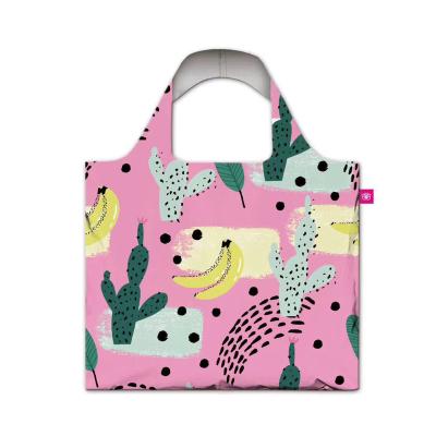 China Wholesale Foldable Design Polyester Cactus Polyester Shopping Bag Foldable Shopping Bag for sale