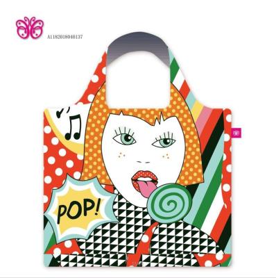 China Polyester Foldable Shopping Bag Classic And Uniquely Designed Fashion Foldable Shopping Bag for sale