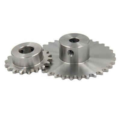 China Stainless Steel EU Standard Roller Steel Chain Sprockets Harden Teeth Row Chain Mechanical Parts Industrial Transport Steel Gear for sale