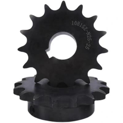 China Stainless Steel Finish Hole With Keyway Sprocket Teeth Hard Gear Wheel Finished Taper Lock Platewheels Wait Roller Bored Chain Sprocket for sale