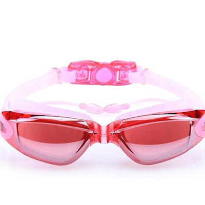 China Myopia swimming goggles waterproof and anti-fog adult silicone swimming electroplating swimming goggles for sale