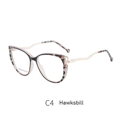 China New Fashion Cat Eye Glasses Frame TR90 Female Blue Light Blocking Glasses Frame STAINLESS for sale