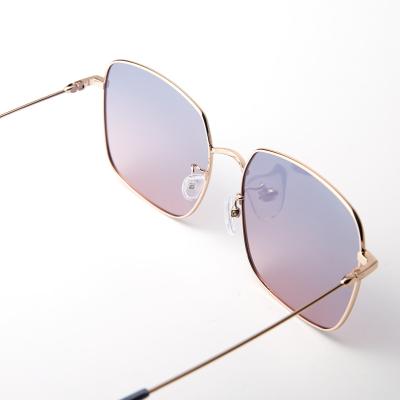 China Fashion Sunglasses Best Selling Oversized Polygon Women Sunglasses Metal Frames Big Glass Aluminum Fashion Sun Glasses for sale