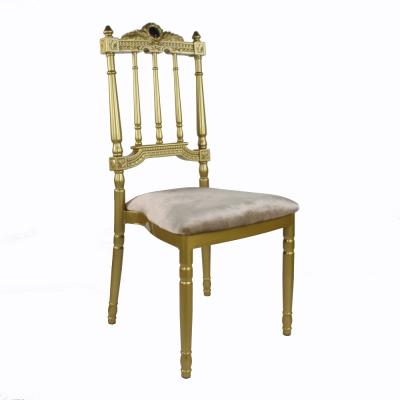 China Aluminum hotel chair gold chiavari wedding and event hotel chairs for sale