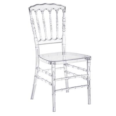 China Napoleon Chair Resin Napoleon Chair hotel chair black transparent for wedding for sale