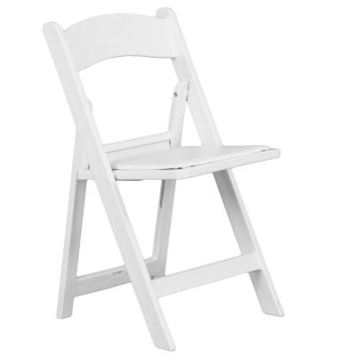 China Solid wood folding white wooden chair in wedding or garden for sale for sale