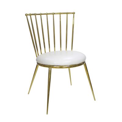 China Hotel Chair Gold Banquet Wedding Chair Hotel Stainless Steel Chair for sale