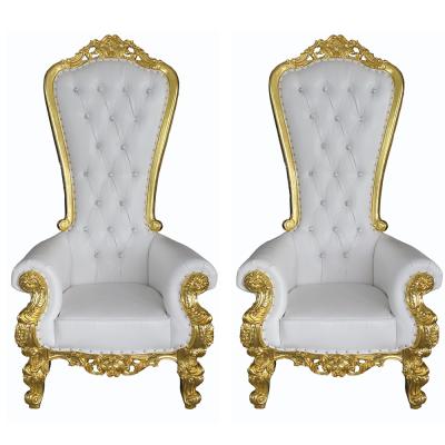 China Solid Wood Wedding Chairs For Bride And Groom Sofa Chair King Throne Chair Wedding Rental for sale